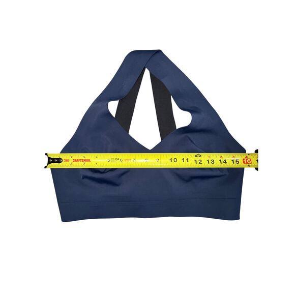 Athleta Women's Black/Navy Blue Crossover Reversible Sports Bra Size Medium - Picture 5 of 6